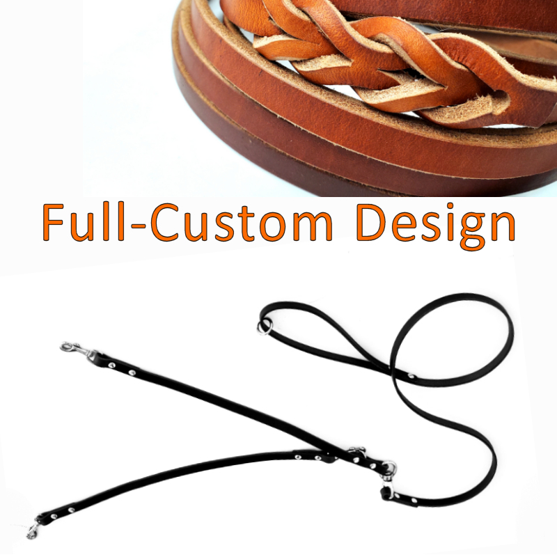 Easy Grip Lead™ the best custom braided leather dog leash Bold Lead Designs