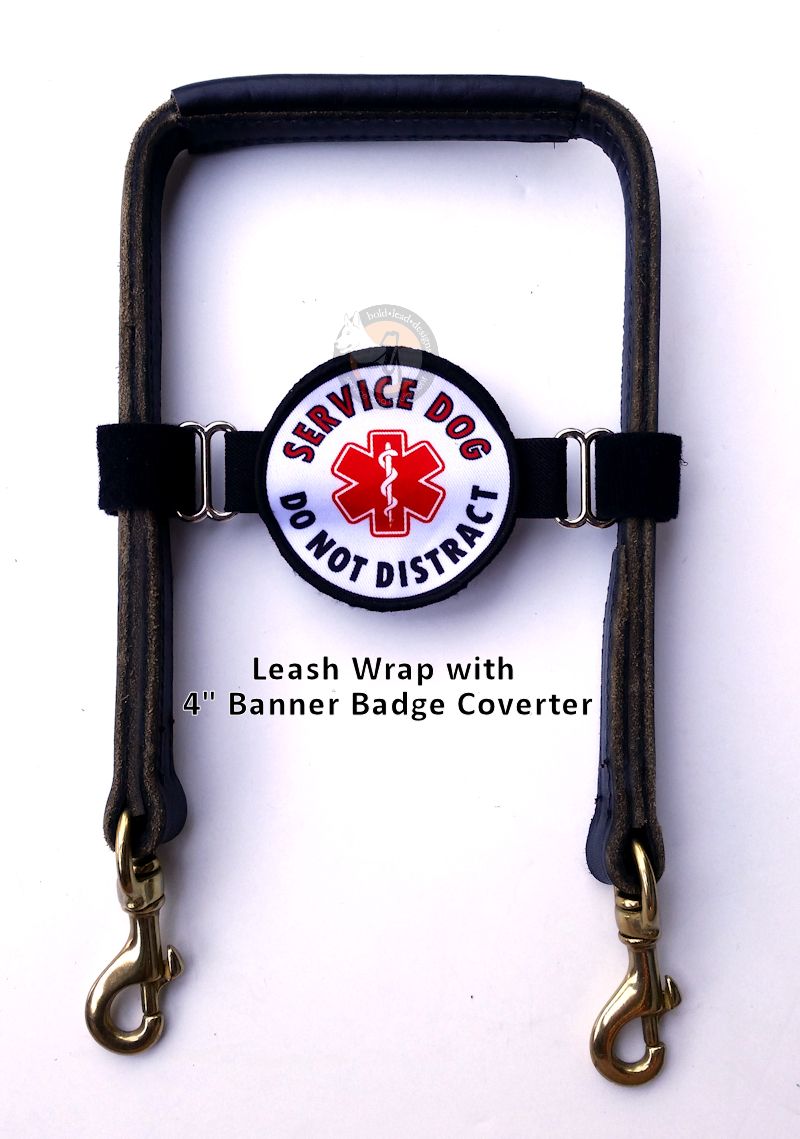 Leash Wrap for Service Dog doublesided badge Bold Lead Designs