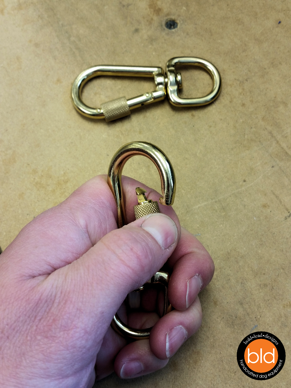 Locking Carabiner Swivel Snap for dog leash 4 sizes Bold Lead Designs